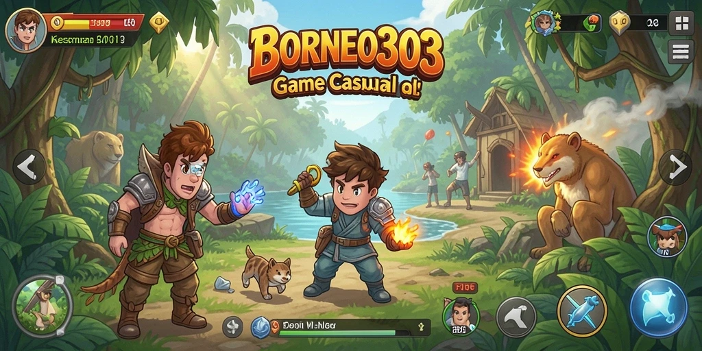 Tampilan gameplay yang seru dan menghibur di BORNEO303.
