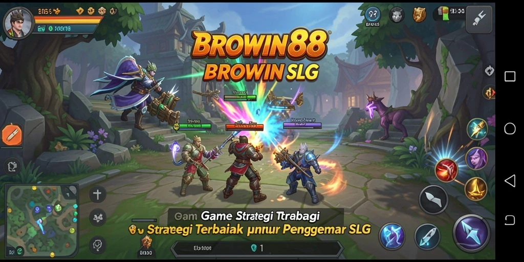 Tampilan gameplay BROWIN88 dengan aksi strategi yang mendebarkan.
