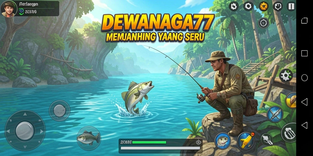 Tampilan gameplay DEWANAGA77 yang menarik saat memancing.