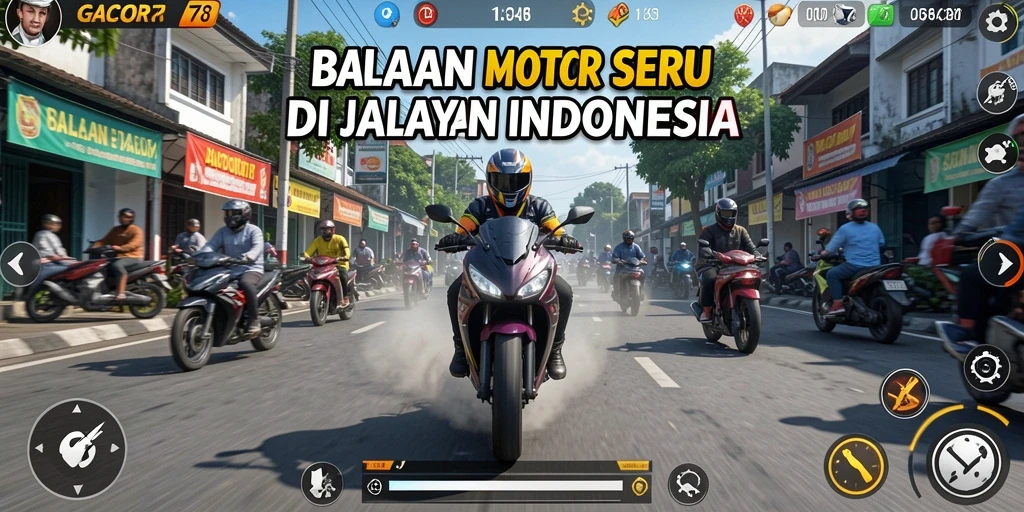 Tangkapan layar GACOR78 menampilkan aksi balap motor yang mendebarkan.