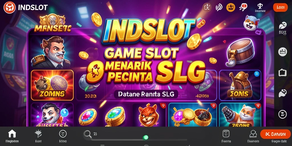 Screenshot utama INDSLOT menampilkan gameplay seru dan interaktif.