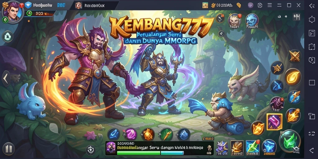 Tampilan gameplay KEMBANG777 yang seru dalam petualangan MMORPG.