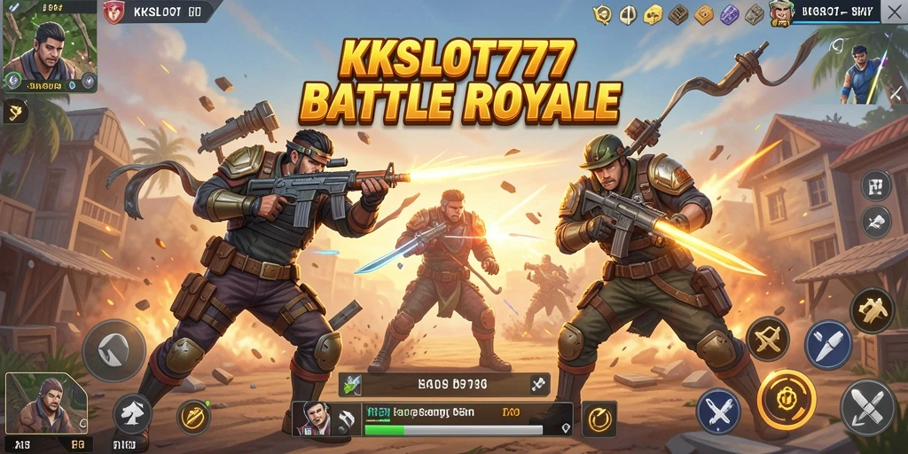 Gameplay mendebarkan dalam mode Battle Royale KKSLOT777 di tengah pertempuran strategis.