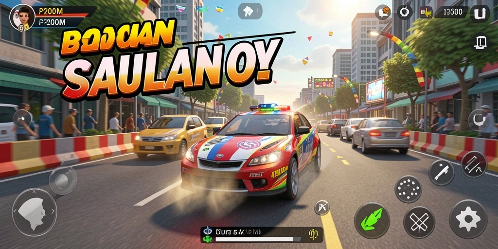 Tampilan gameplay Racing yang mendebarkan di P200M.