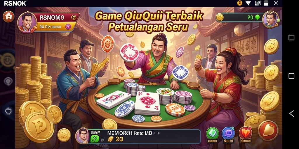 Screenshot gameplay QiuQiu RSNOK yang mendebarkan.