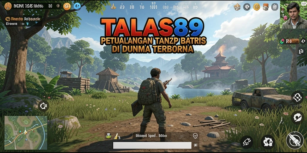 Screenshot dari gameplay TALAS89 yang menunjukkan dunia terbuka yang luas dan dinamis.