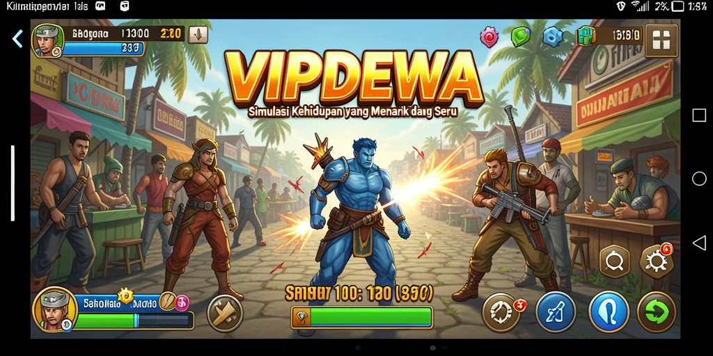 Tampilan gameplay <strong>VIPDEWA</strong> yang imersif dan penuh warna.